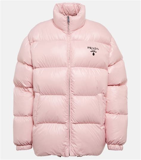 pink puffer jacket prada|prada puffer jacket farfetch.